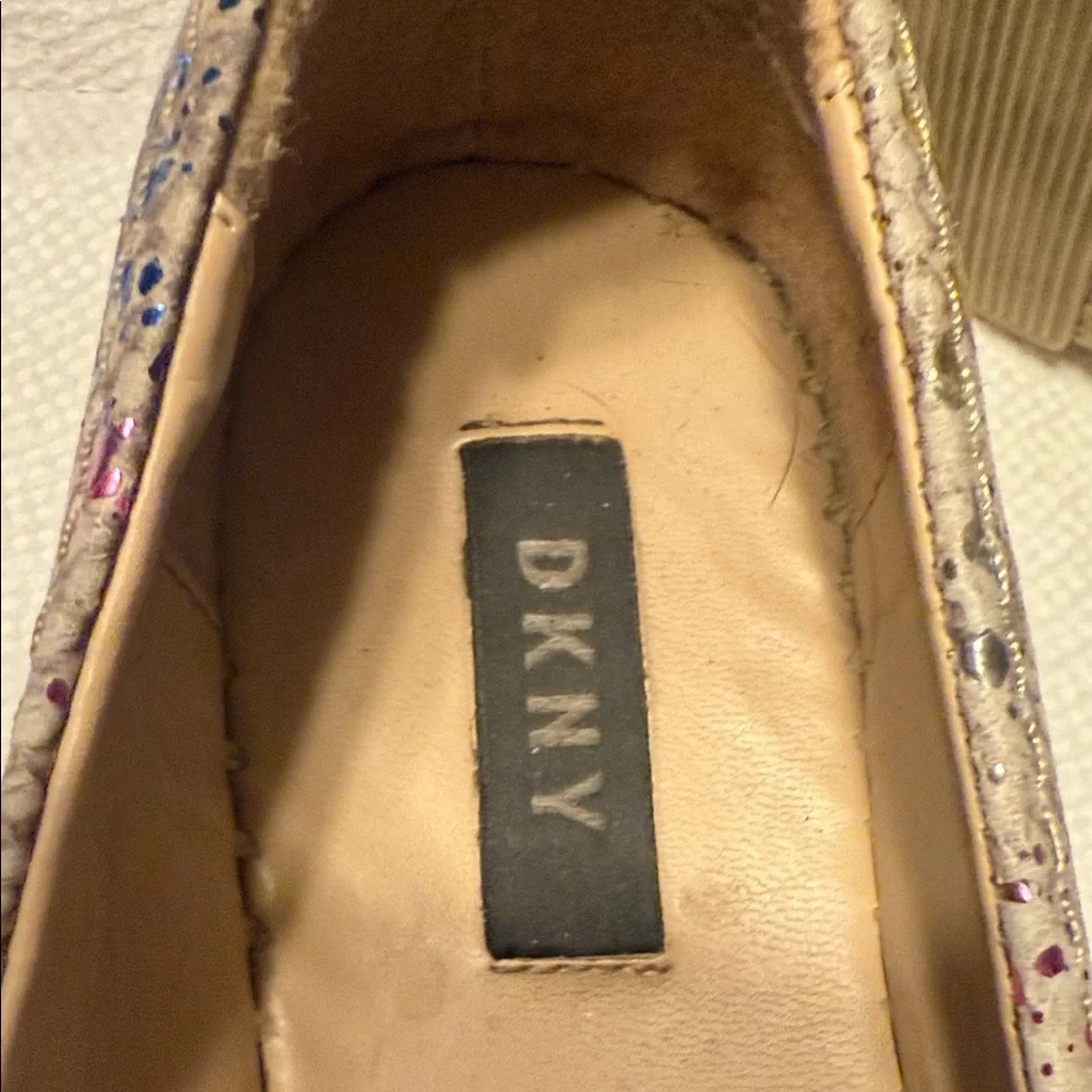 DKNY Multicolor Sequin Espadrille Wedges